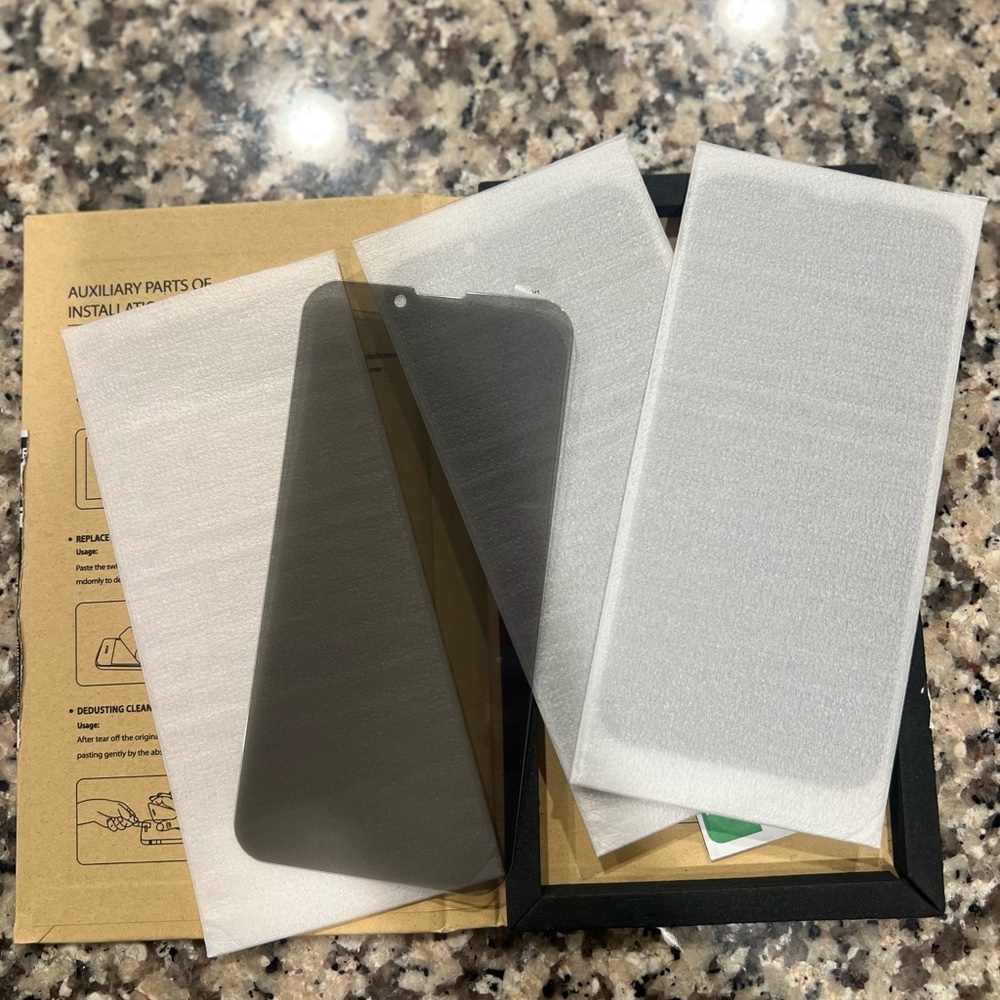 iPhone 13 Pro privacy tempered glass Black Screen Protector for Smartphones